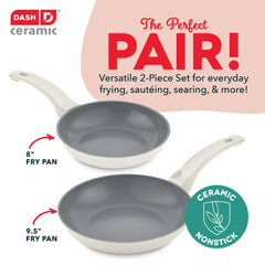 SmartStore™ 8" + 9.5" Nesting Fry Pan Set