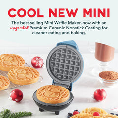 Ceramic Nonstick Snowman Mini Waffle Maker