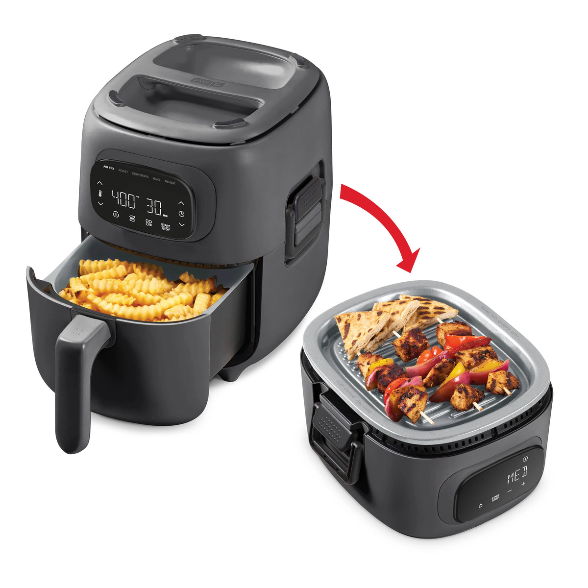 Flip & Fry™ Digital 2-in-1 Grill + Air Fryer
