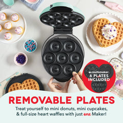 MultiMaker™ Treat Maker System: Mini Donut, Mini Cupcake, Heart Waffle