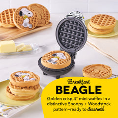 Peanuts®  x Dash 75th Anniversary Mini Waffle Maker